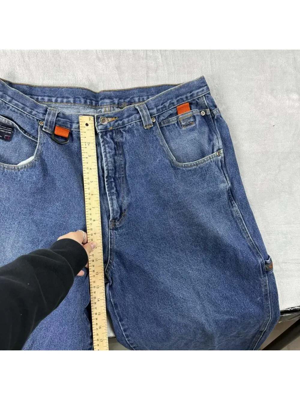 Vintage LOBU Jeans Men 36x28 Blue Carpanter Baggy Workwear Distressed Grunge Y2K
